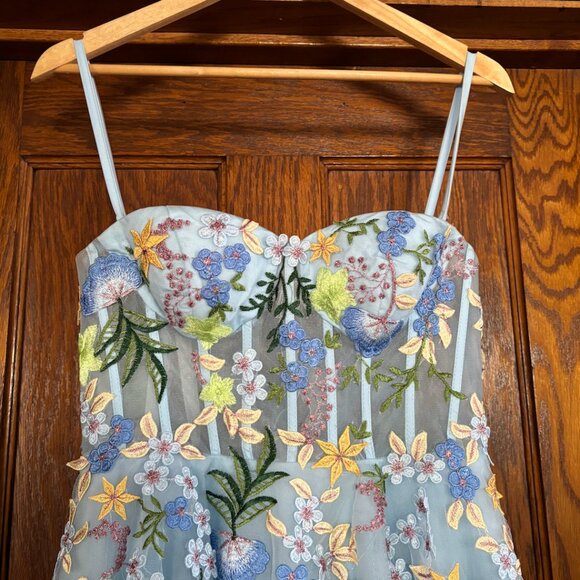 Iverine Sky Blue Multi Midi Dress - Picture 3 of 6